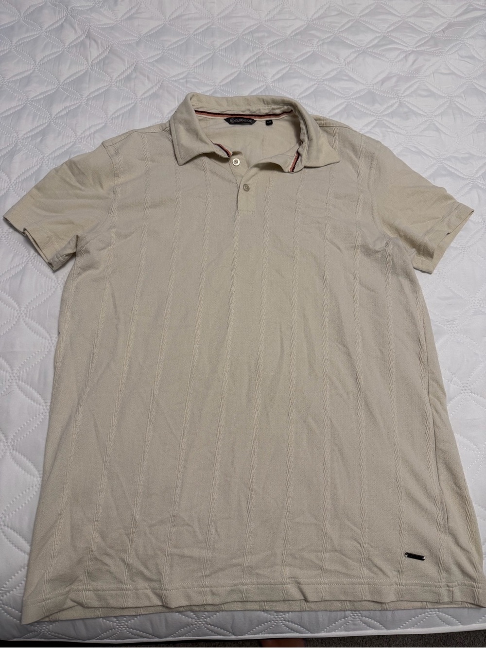 Men's Short-Sleeve Polo Shirt in Beige